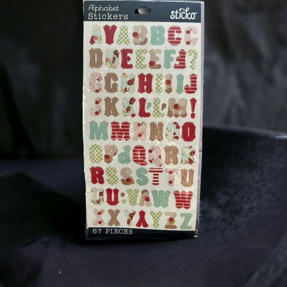 Sticko Alphabet Stickers Cottage Chic 67 pieces New Sealed